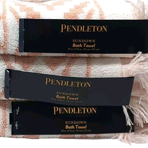 Pendleton Sundown 7pc Towel Set 3 Bath 4 Fingertip Dusty Pink Southwestern NEW - Picture 9 of 9